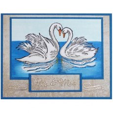Stampendous Swan Pair Cling Rubber Stamp