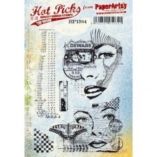 PaperArtsy Red Rubber Cling Mounted A5 Stamp - Hot Picks - HP1904