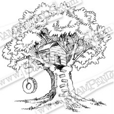 Stampendous Tree House Cling Rubber Stamps