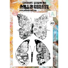 Aall & Create A4 Stamps #322 - Floral Wings