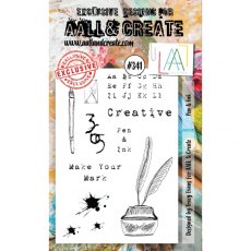 Aall & Create A6 Stamp #341 - Pen & Ink