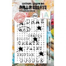 Aall & Create A7 Stamp #351 - Alphabet Splatter