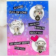 Heffy Doodle Stamp - Bots of Love HFD128