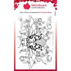 Woodware Clear Singles Dancing Beetle 4 in x 6 in Clear Stamp