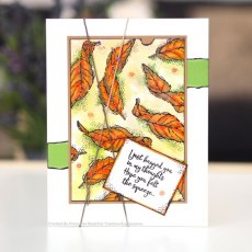 Woodware Clear Singles Fluttering Leaves 4 in x 6 in Clear Stamp