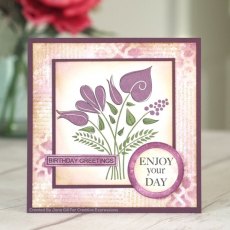 Woodware Fantasy Flower Set 4 in x 6 in Clear Stamp