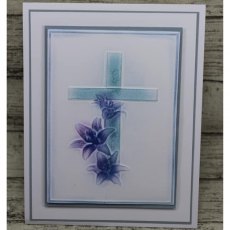 Nellie's Choice 3D-embossing Folder "Cross with lilies" EF3D010