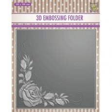 Nellie's Choice 3D-embossing Folder "Rose Corner" EF3D012