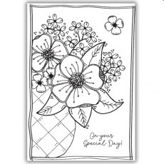 Julie Hickey Designs - A6 Flowers for Jean Stamp Set