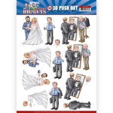Yvonne Creations - Big Guys Workers - 3D Pushouts Set Of 4