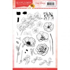 Precious Marieke Delicate Flowers Clear Stamp