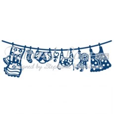 Tattered Lace Baby Girl Washing Line Cutting Die D752