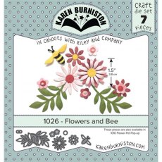 Karen Burniston Die Set - Flowers and Bee 1026