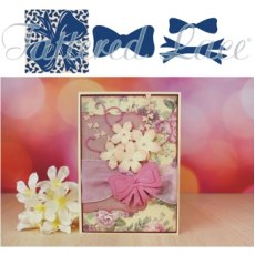 Tattered Lace Bow Trios TRI20 2.5 Inch Embossing Folder &amp; 3 Dies