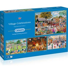 Gibsons Village Celebrations 4 x 500 Piece Jigsaw Puzzle G5051