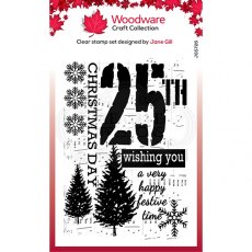 Woodware Clear Singles Music for Christmas 4 in x 6 in Stamp