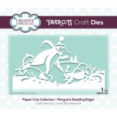 Creative Expressions Paper Cuts Edger Penguins Sledding Craft Die