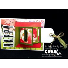 Crealies Cardzz Die CLCZ301 - Waterfall Slider Card & Pop-Up Panel Card