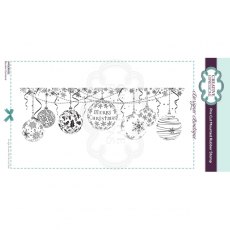 Creative Expressions Designer Boutique Collection Bauble Garland DL Pre Cut Rubber Stamp