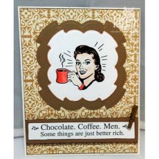 Riley & Co Funny Bones - Chocolate Coffee Men Stamp