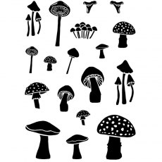 Card-io Clear Stamp Set - Tiny Toadstools