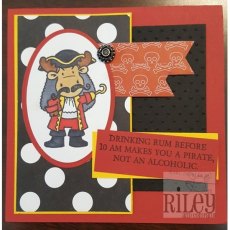 Riley & Co Funny Bones - Drinking Rum Before 10 AM Stamp RWD-269