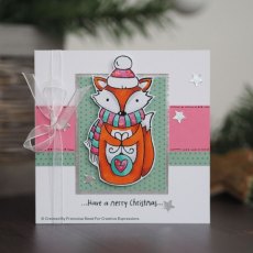 Woodware Clear Singles Foxy Christmas 4 in x 4 in Stamp
