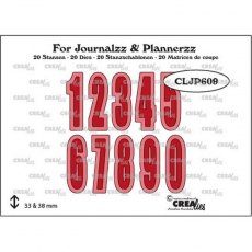 Crealies Journalzz & Plannerzz Die CLJP609 Numbers with Shadows