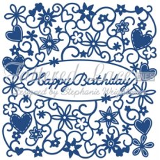 Tattered Lace Happy Birthday Tapestry Cutting Die D490