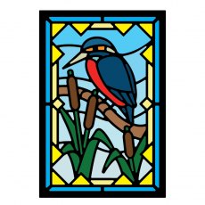 Gemini Stained Glass Die - Kingfisher Window