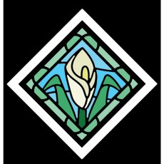 Gemini Stained Glass Die - Single Lily Window