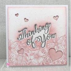 Julie Hickey Designs - Thinking of You Stamp and Die set JHE-CUT-1004