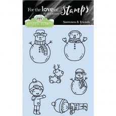 Hunkydory Happy Town Stamp Set - Snowmen & Friends