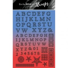 Hunkydory For the Love of Stamps - Stained Glass Alphabet A4 Stamp Set