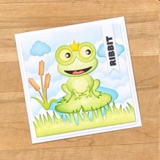 Elizabeth Craft Designs - Prince & Frog Sentiments Stamp CS185