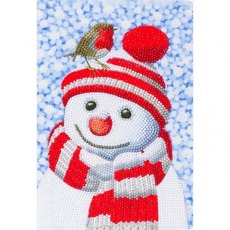 Craft Buddy "Friendly Snowman", Crystal Art Notebook