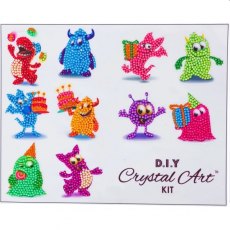 Craft Buddy Monster Family, 21x27cm Crystal Art Sticker Set - CAMK-2020SET3