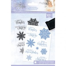 Sara Davies Glittering Snowflakes - A6 Clear Acrylic Stamp - Chase The Snowflakes
