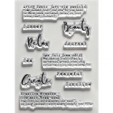 Elizabeth Craft Designs - Journal Words Clear Stamp CS179