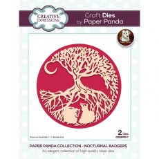 Creative Expressions Paper Panda - Nocturnal Badgers Die