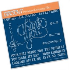 ClarityStamp Groovi Parchment Embossing Plate Thank You A5
