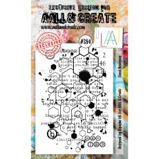 Aall & Create A6 Stamp #384 - Lined Hexagons