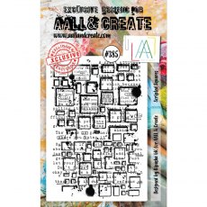 Aall & Create A6 Stamp #385 - Scripted Squares