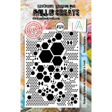 Aall & Create A7 Stamp #374 - Reverse Hexagons