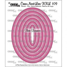 Crealies Crea-Nest-Lies XXL No 109 - Thin Frames, Ovals CLNestXXL109 - 3 die set
