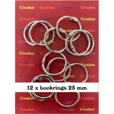 Crealies Book rings 25 mm (12x) CLJP725