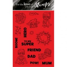 Hunkydory For the Love of Stamps - I Need A Hero A6 Stamp Set