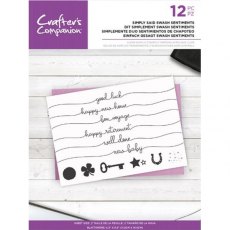 Crafter's Companion Clear Acrylic Stamps - Simply Said Swash Sentiments