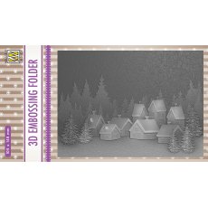 Nellie Snellen 3D Embossing Folder - Snowy Village EF3D017