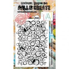 Aall & Create A6 Stamp #443 - Scripted Circles